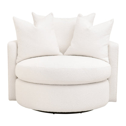 Essentials For Living - Stitch & Hand - Upholstery Lourne Petite Swivel Sofa Chair - 6644-P.BOU-SNO view 1