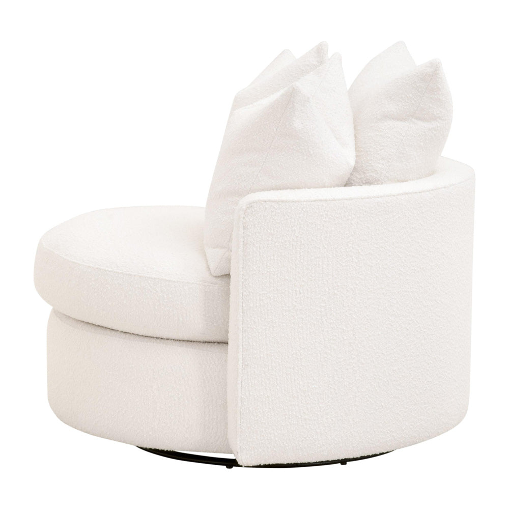 Essentials For Living - Stitch & Hand - Upholstery Lourne Petite Swivel Sofa Chair - 6644-P.BOU-SNO view 3