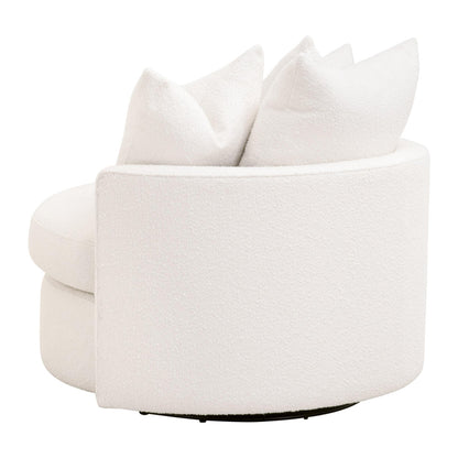 Essentials For Living - Stitch & Hand - Upholstery Lourne Petite Swivel Sofa Chair - 6644-P.BOU-SNO view 4
