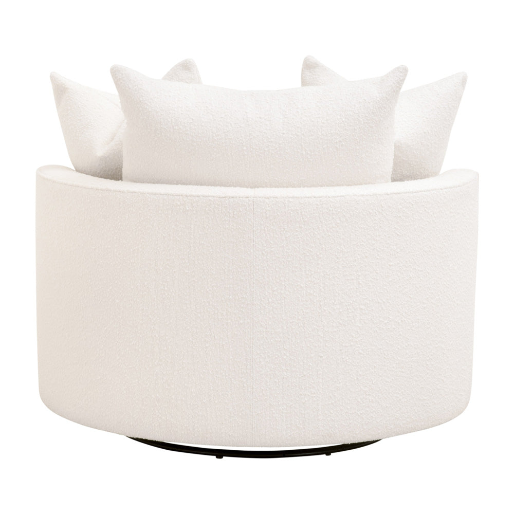 Essentials For Living - Stitch & Hand - Upholstery Lourne Petite Swivel Sofa Chair - 6644-P.BOU-SNO view 5