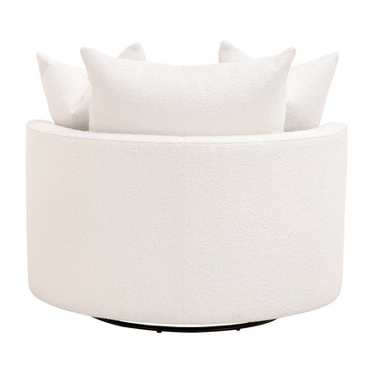 Essentials For Living - Stitch & Hand - Upholstery Lourne Petite Swivel Sofa Chair - 6644-P.BOU-SNO view 5