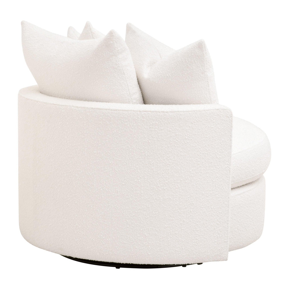 Essentials For Living - Stitch & Hand - Upholstery Lourne Petite Swivel Sofa Chair - 6644-P.BOU-SNO view 6