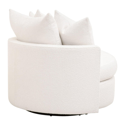 Essentials For Living - Stitch & Hand - Upholstery Lourne Petite Swivel Sofa Chair - 6644-P.BOU-SNO view 6