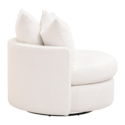 Essentials For Living - Stitch & Hand - Upholstery Lourne Petite Swivel Sofa Chair - 6644-P.BOU-SNO view 7