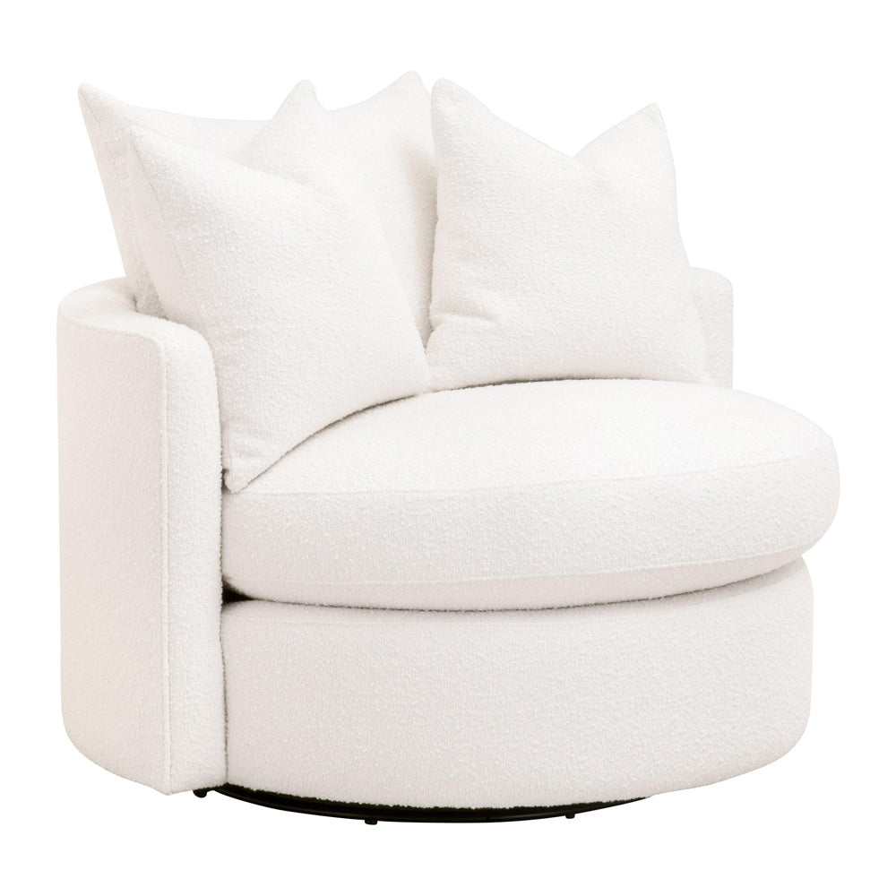 Essentials For Living - Stitch & Hand - Upholstery Lourne Petite Swivel Sofa Chair - 6644-P.BOU-SNO view 8