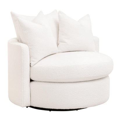 Essentials For Living - Stitch & Hand - Upholstery Lourne Petite Swivel Sofa Chair - 6644-P.BOU-SNO view 8