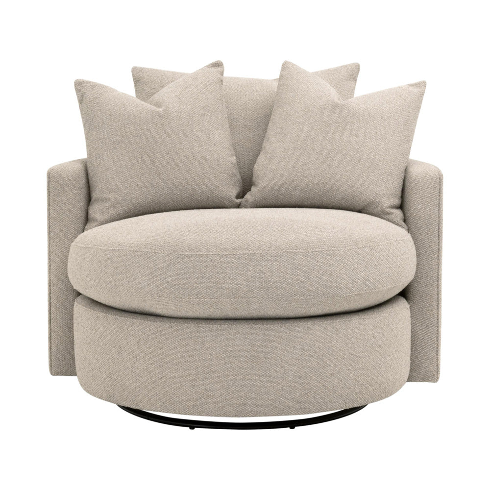 Essentials For Living - Stitch & Hand - Upholstery Lourne Petite Swivel Sofa Chair - 6644-P.LGJUT view 1