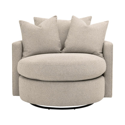 Essentials For Living - Stitch & Hand - Upholstery Lourne Petite Swivel Sofa Chair - 6644-P.LGJUT view 1