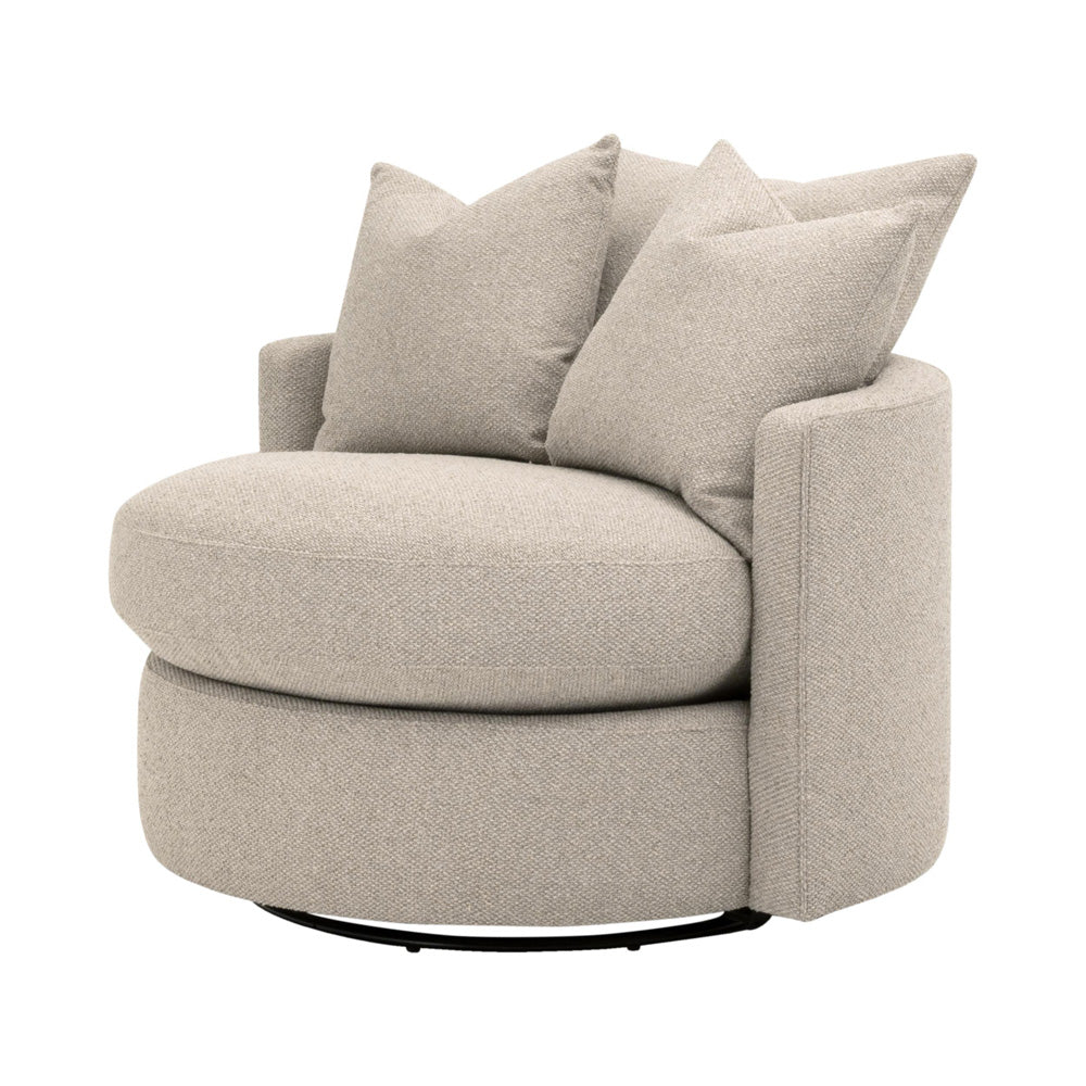 Essentials For Living - Stitch & Hand - Upholstery Lourne Petite Swivel Sofa Chair - 6644-P.LGJUT view 2