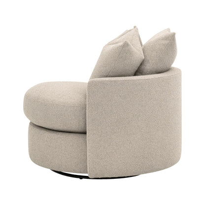 Essentials For Living - Stitch & Hand - Upholstery Lourne Petite Swivel Sofa Chair - 6644-P.LGJUT view 3
