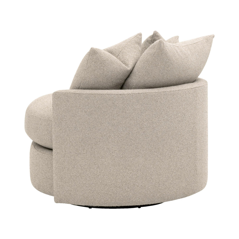 Essentials For Living - Stitch & Hand - Upholstery Lourne Petite Swivel Sofa Chair - 6644-P.LGJUT view 4