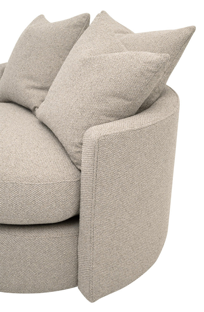 Essentials For Living - Stitch & Hand - Upholstery Lourne Petite Swivel Sofa Chair - 6644-P.LGJUT view 7