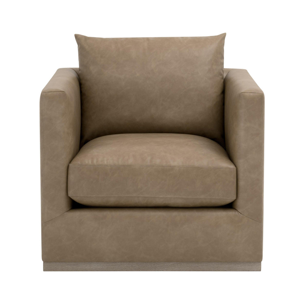 Essentials For Living - Stitch & Hand - Upholstery Siena Plinth Base Swivel Club Chair - 6608.IVT/NG view 1
