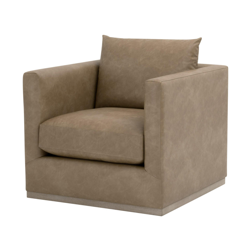Essentials For Living - Stitch & Hand - Upholstery Siena Plinth Base Swivel Club Chair - 6608.IVT/NG view 2