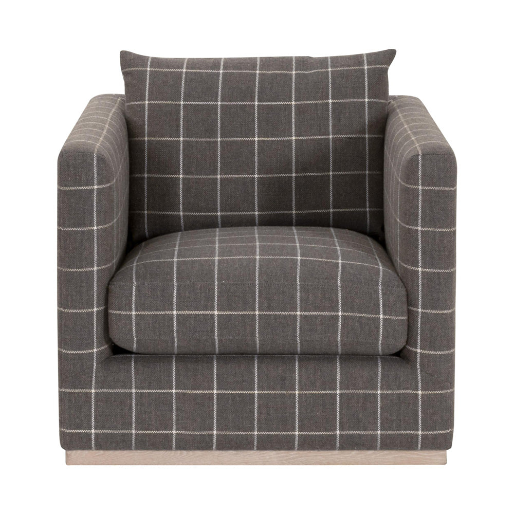 Essentials For Living - Stitch & Hand - Upholstery Siena Plinth Base Swivel Club Chair - 6608.WSTL/NG view 1