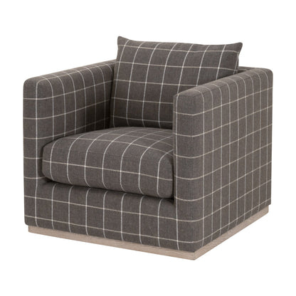 Essentials For Living - Stitch & Hand - Upholstery Siena Plinth Base Swivel Club Chair - 6608.WSTL/NG view 2