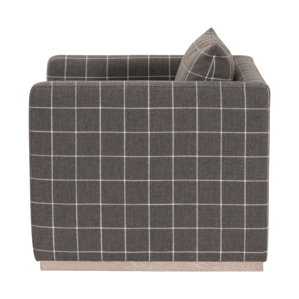 Essentials For Living - Stitch & Hand - Upholstery Siena Plinth Base Swivel Club Chair - 6608.WSTL/NG view 3
