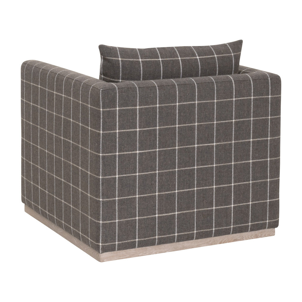 Essentials For Living - Stitch & Hand - Upholstery Siena Plinth Base Swivel Club Chair - 6608.WSTL/NG view 4