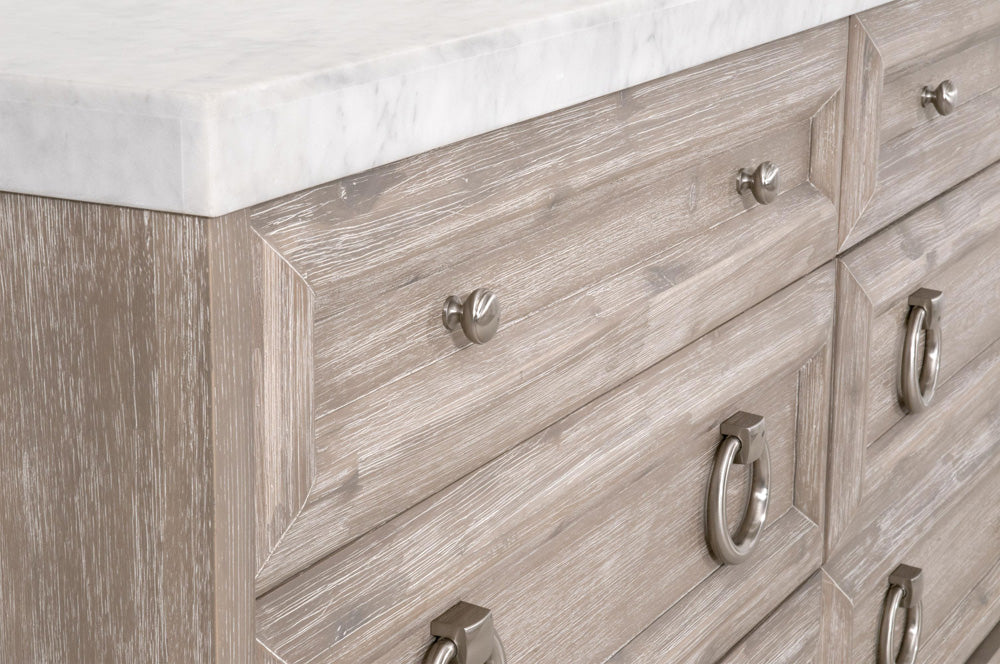 Essentials For Living - Traditions Azure Carrera 6-Drawer Double Dresser - 6155.NG-BSTL/WHT_CLOSEOUT view 6