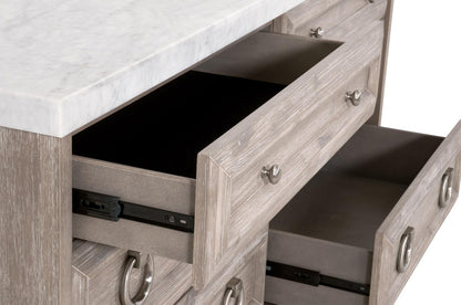 Essentials For Living - Traditions Azure Carrera 6-Drawer Double Dresser - 6155.NG-BSTL/WHT_CLOSEOUT view 7