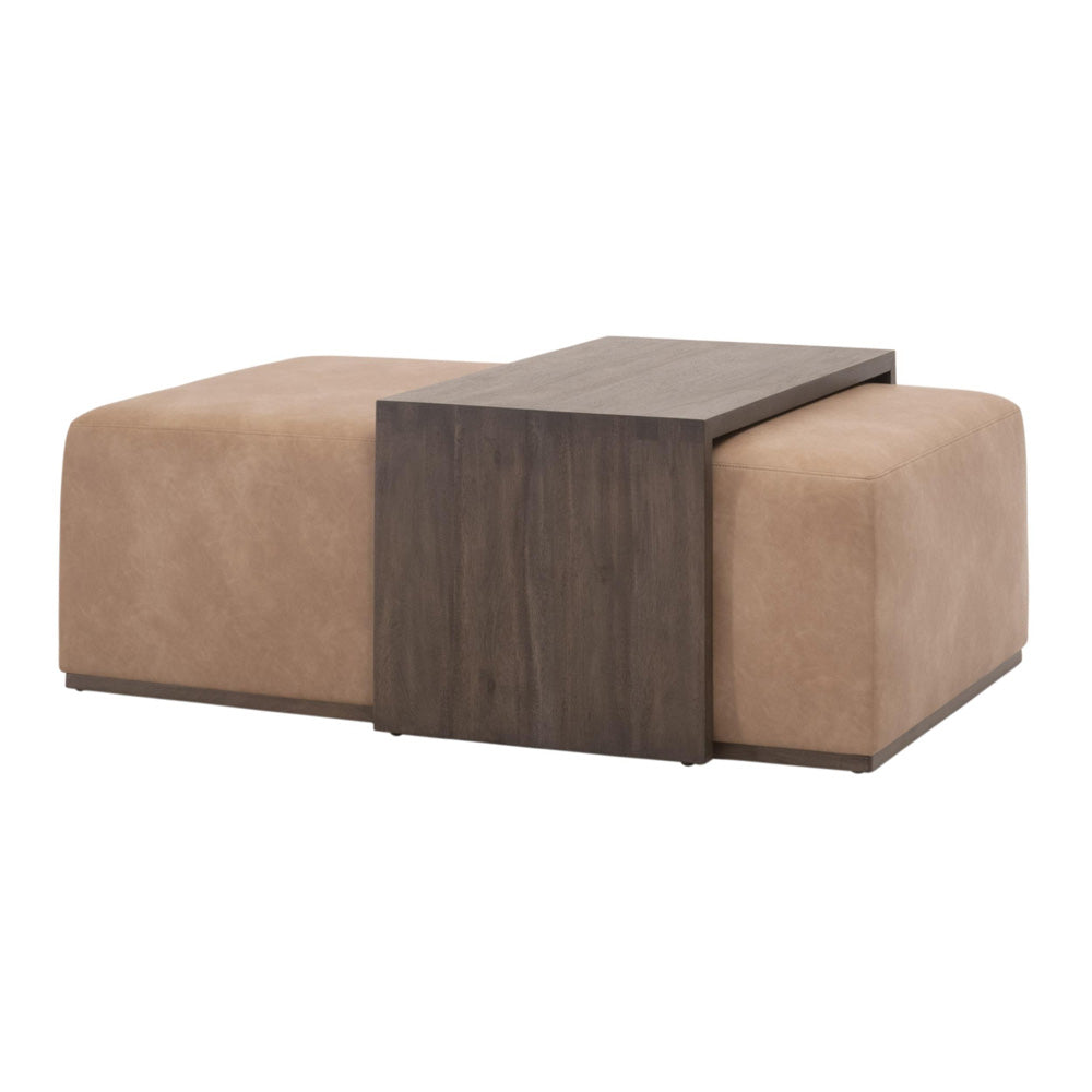 Essentials For Living - Traditions Dovetail Upholstered Coffee Table - 6042.BBRN/IVT view 3