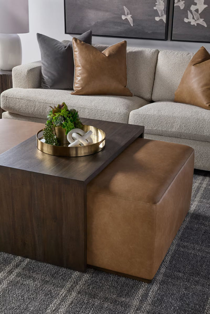 Essentials For Living - Traditions Dovetail Upholstered Coffee Table - 6042.BBRN/IVT view 6