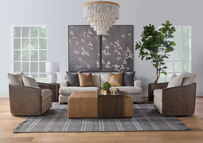 Essentials For Living - Traditions Dovetail Upholstered Coffee Table - 6042.BBRN/IVT view 7