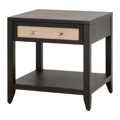Essentials For Living - Traditions Holland 1-Drawer Side Table - 6144.B-BLK/NAT_CLOSEOUT view 3