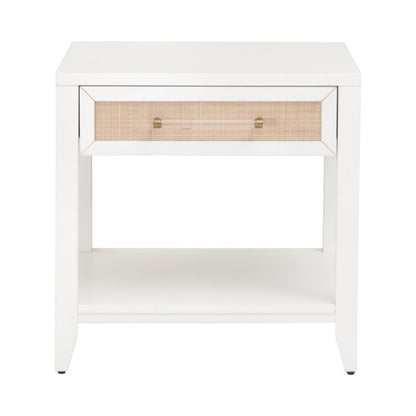Essentials For Living - Traditions Holland 1-Drawer Side Table - 6144.WHT/NAT view 1