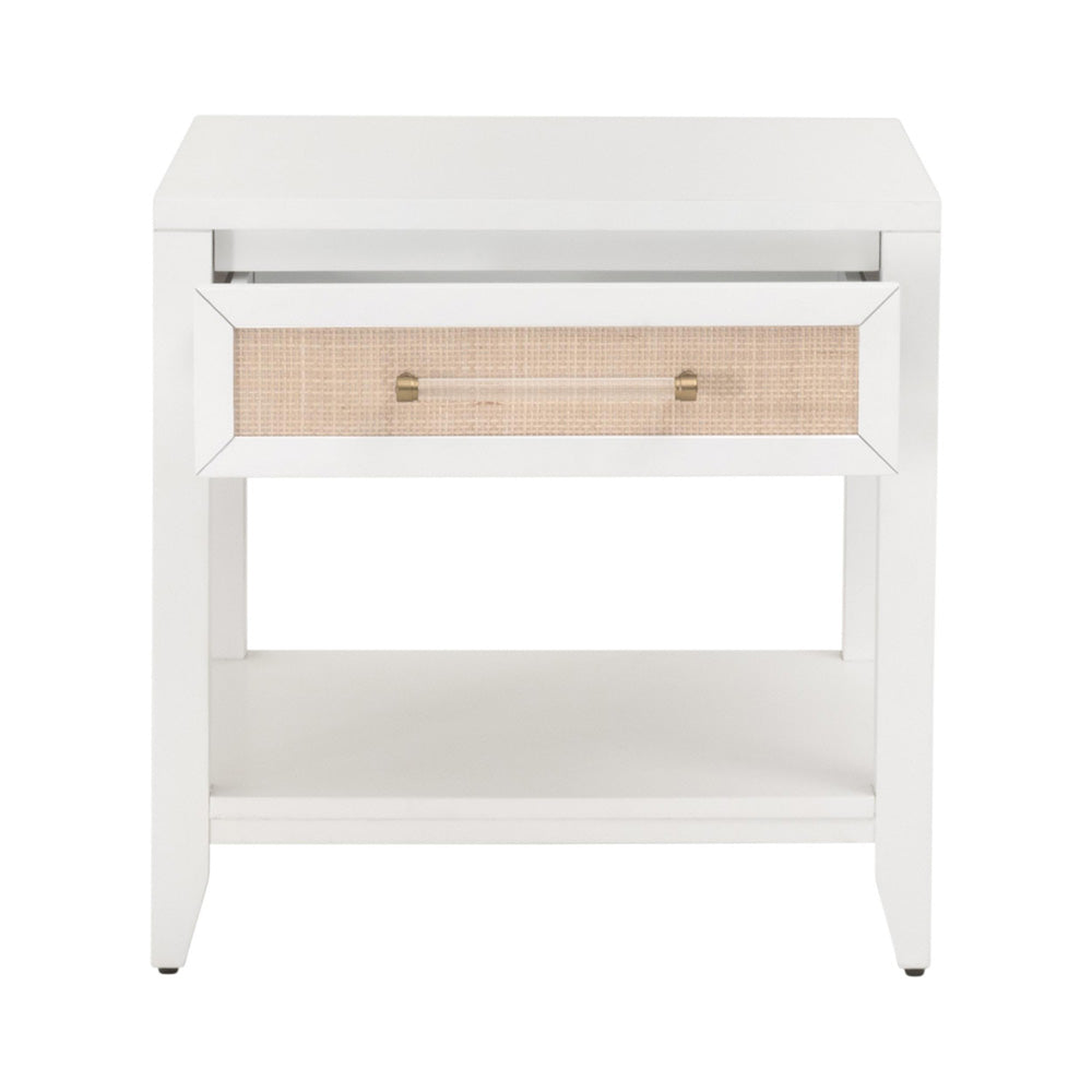 Essentials For Living - Traditions Holland 1-Drawer Side Table - 6144.WHT/NAT view 2