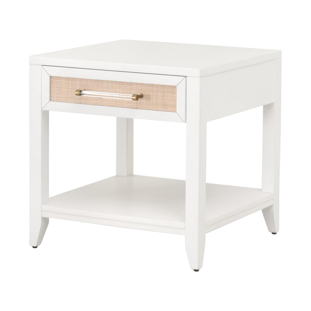 Essentials For Living - Traditions Holland 1-Drawer Side Table - 6144.WHT/NAT view 3