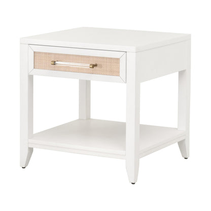 Essentials For Living - Traditions Holland 1-Drawer Side Table - 6144.WHT/NAT view 3