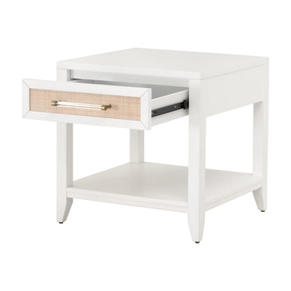 Essentials For Living - Traditions Holland 1-Drawer Side Table - 6144.WHT/NAT view 4
