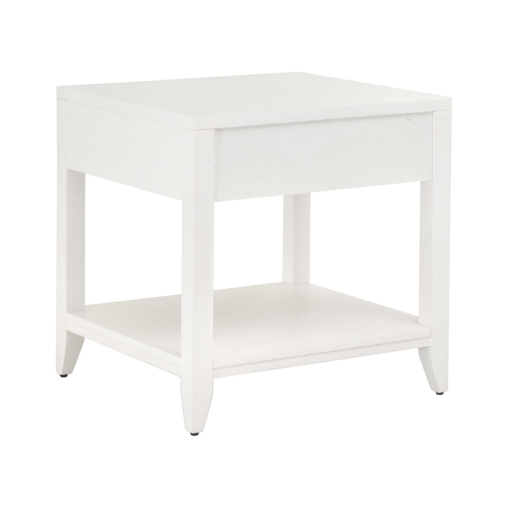 Essentials For Living - Traditions Holland 1-Drawer Side Table - 6144.WHT/NAT view 6