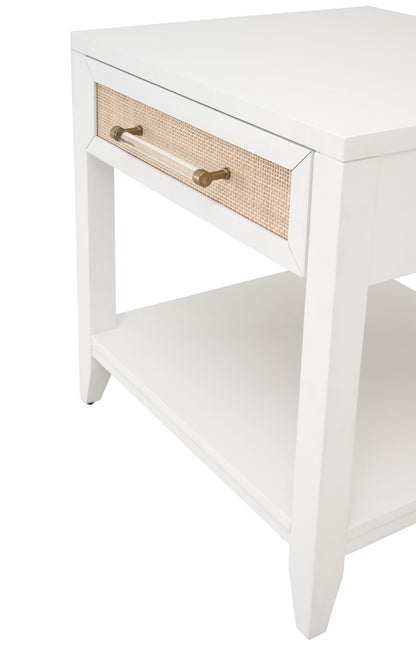 Essentials For Living - Traditions Holland 1-Drawer Side Table - 6144.WHT/NAT view 10