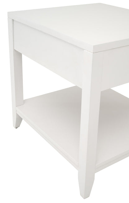 Essentials For Living - Traditions Holland 1-Drawer Side Table - 6144.WHT/NAT view 11