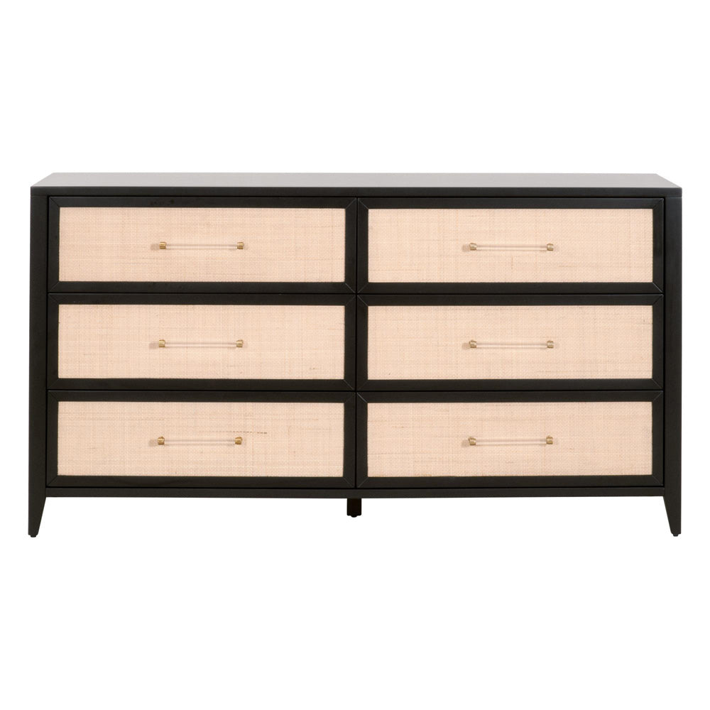 Essentials For Living - Traditions Holland 6-Drawer Double Dresser - 6148.B-BLK/NAT_CLOSEOUT view 1