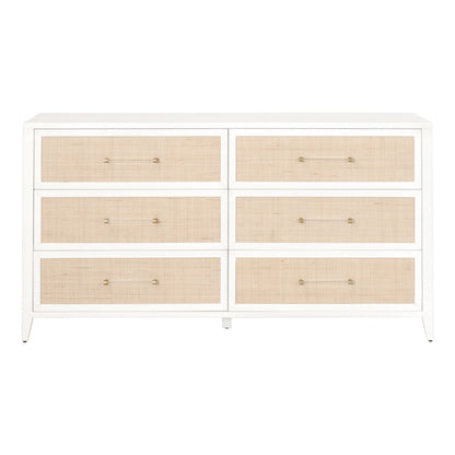 Essentials For Living - Traditions Holland 6-Drawer Double Dresser - 6148.WHT/NAT view 1