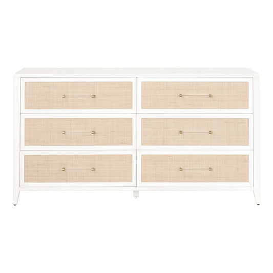 Essentials For Living - Traditions Holland 6-Drawer Double Dresser - 6148.WHT/NAT view 1