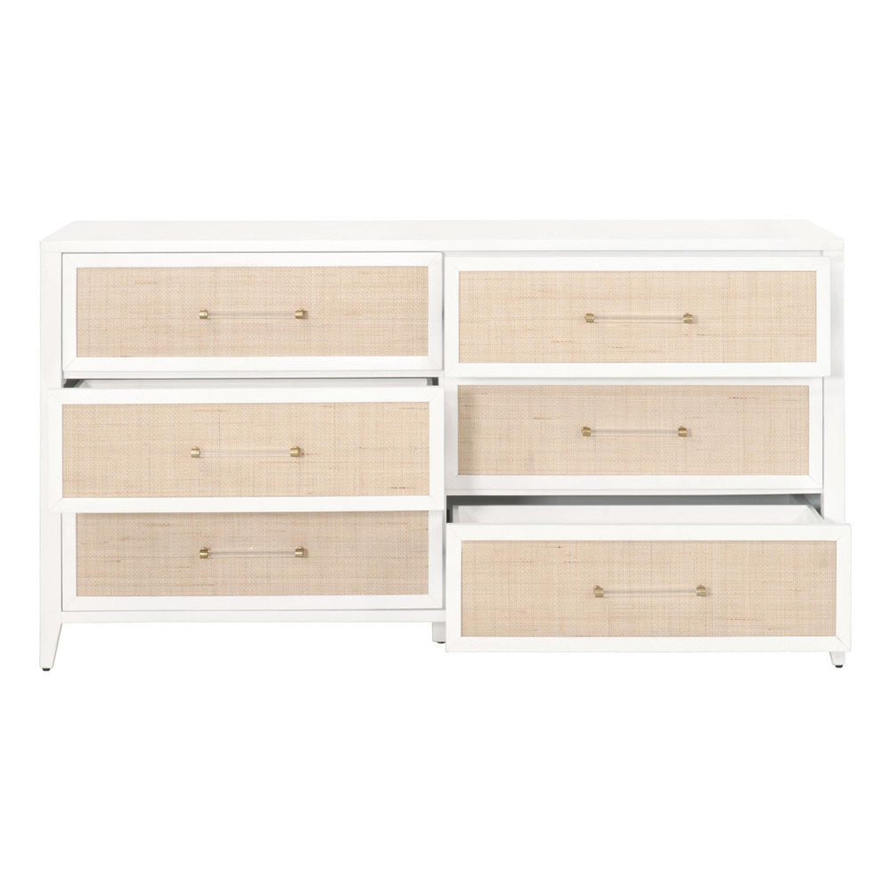 Essentials For Living - Traditions Holland 6-Drawer Double Dresser - 6148.WHT/NAT view 2