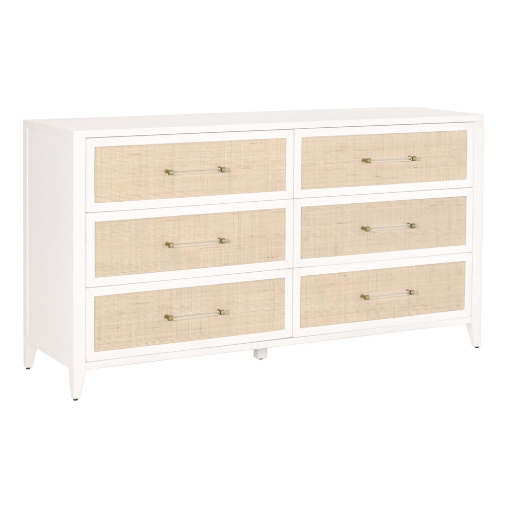 Essentials For Living - Traditions Holland 6-Drawer Double Dresser - 6148.WHT/NAT view 3