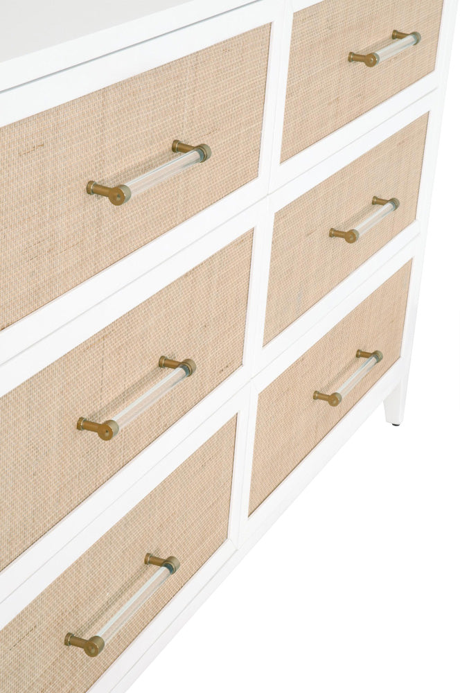 Essentials For Living - Traditions Holland 6-Drawer Double Dresser - 6148.WHT/NAT view 4