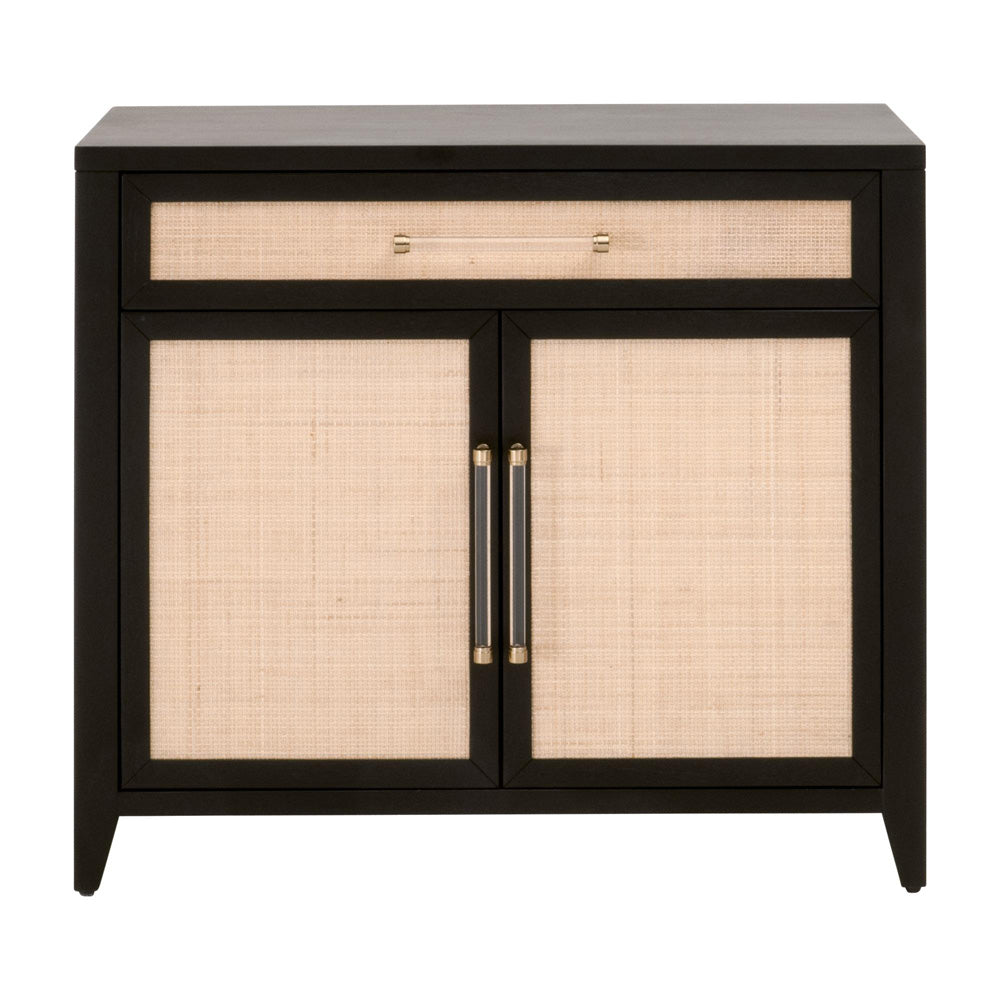 Essentials For Living - Traditions Holland Media Chest - 6146.B-BLK/NAT_CLOSEOUT view 1