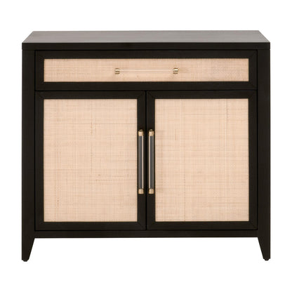 Essentials For Living - Traditions Holland Media Chest - 6146.B-BLK/NAT_CLOSEOUT view 1