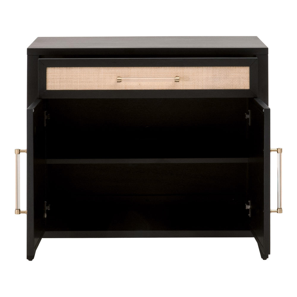 Essentials For Living - Traditions Holland Media Chest - 6146.B-BLK/NAT_CLOSEOUT view 2