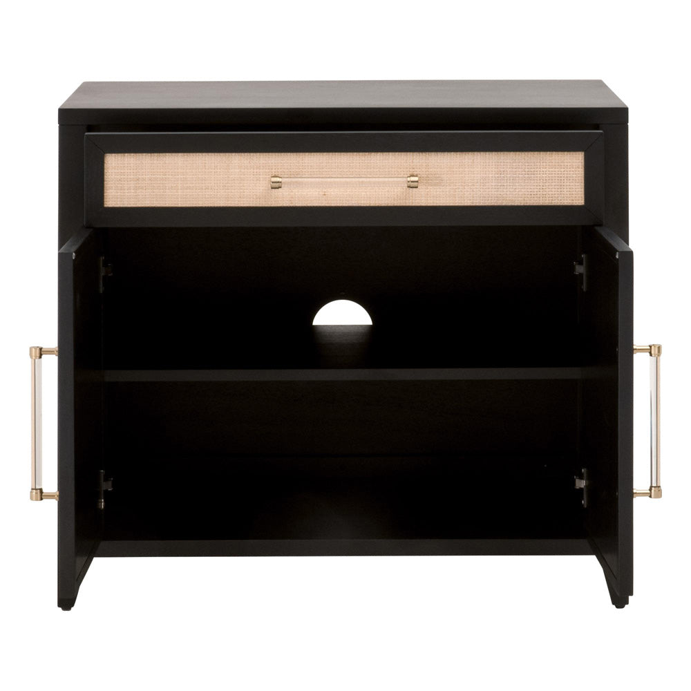 Essentials For Living - Traditions Holland Media Chest - 6146.B-BLK/NAT_CLOSEOUT view 3
