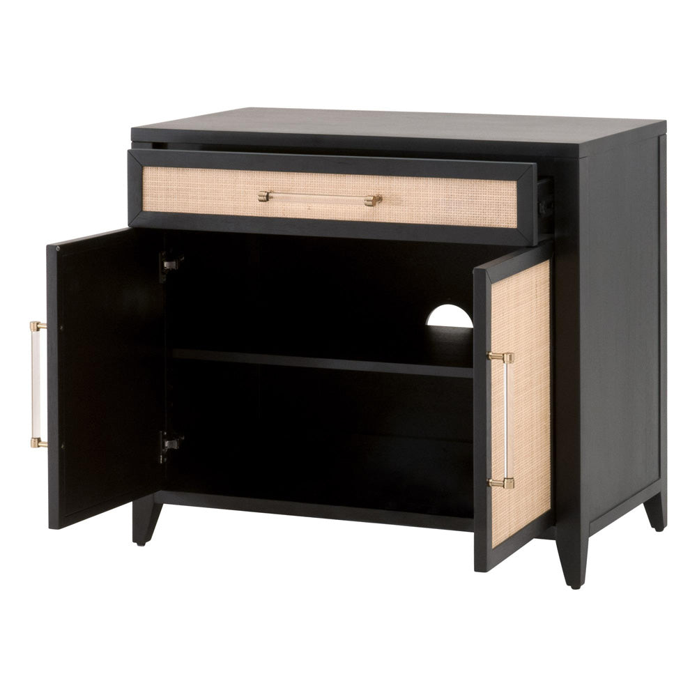 Essentials For Living - Traditions Holland Media Chest - 6146.B-BLK/NAT_CLOSEOUT view 6