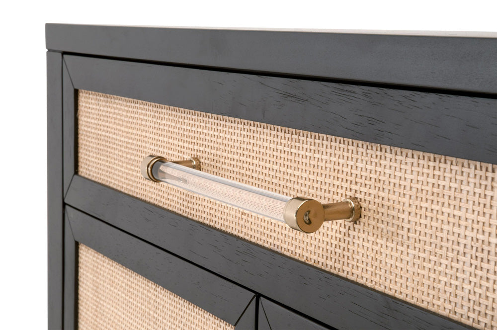 Essentials For Living - Traditions Holland Media Chest - 6146.B-BLK/NAT_CLOSEOUT view 7
