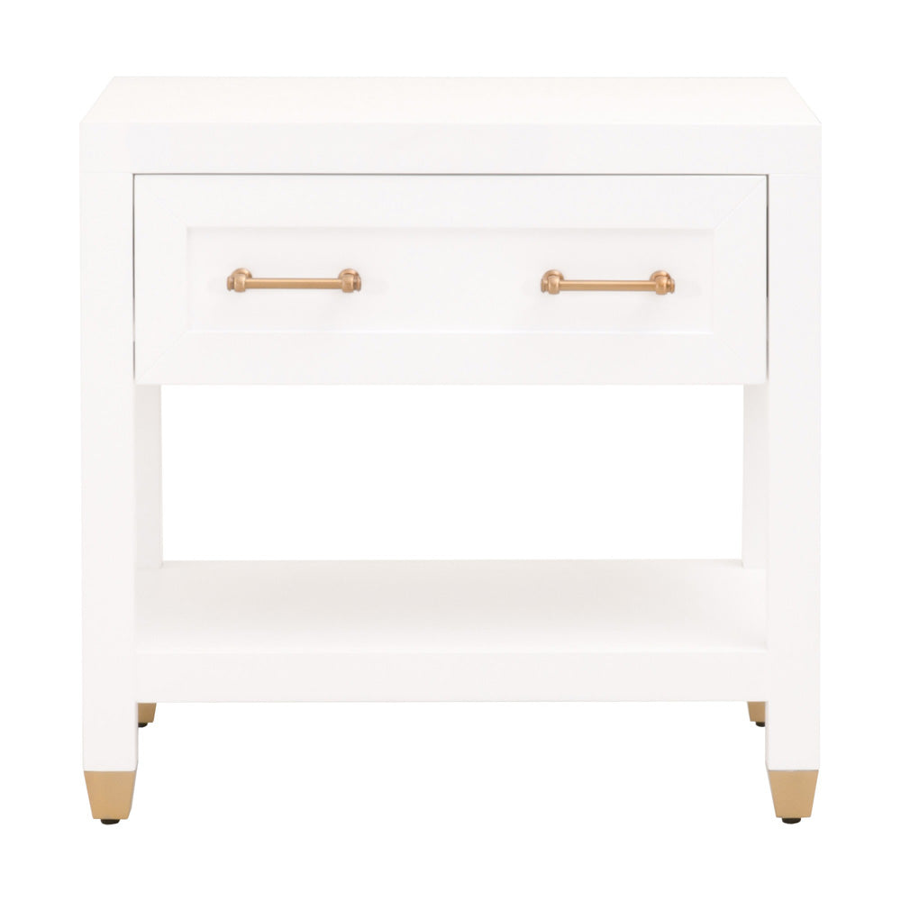 Essentials For Living - Traditions Stella 1-Drawer Nightstand - 6134.WHT/BBRS view 1