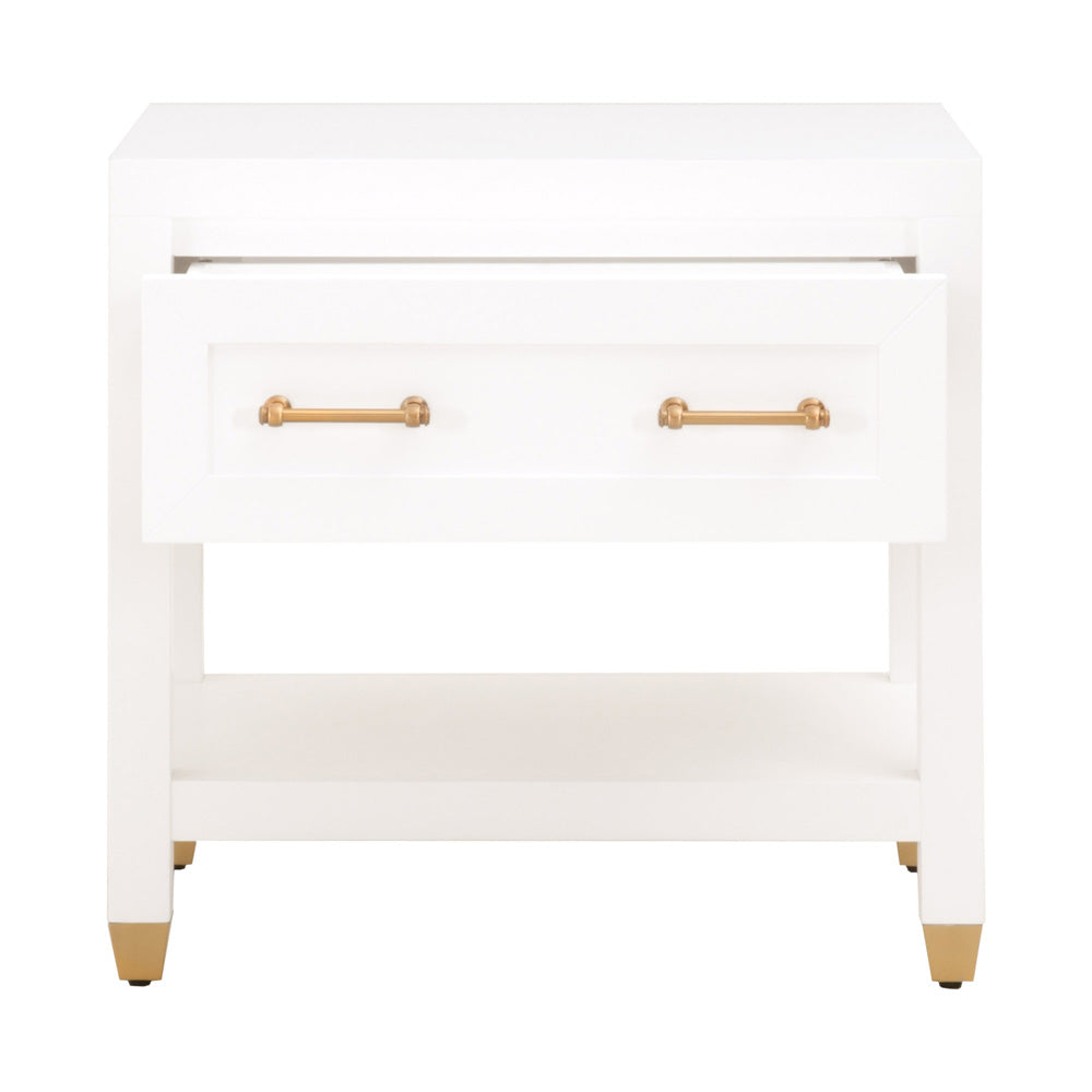 Essentials For Living - Traditions Stella 1-Drawer Nightstand - 6134.WHT/BBRS view 2